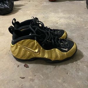 Gold Foamposites size 11.5 used